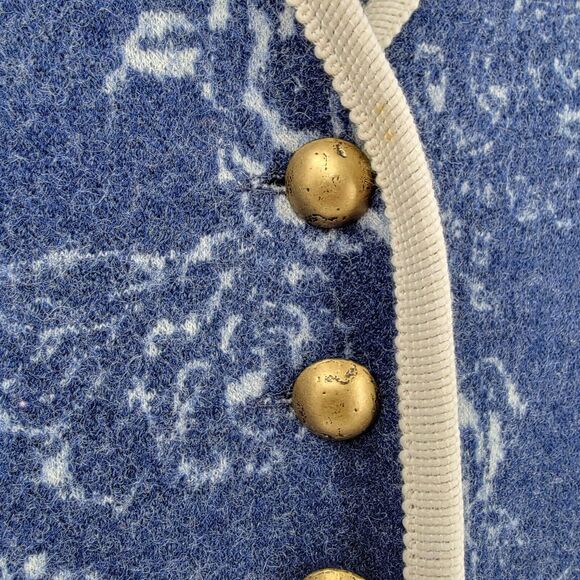 Kitz Pichler Tracht and Country Vest Womens 8 Wool Floral Pockets Flaw - Picture 10 of 16